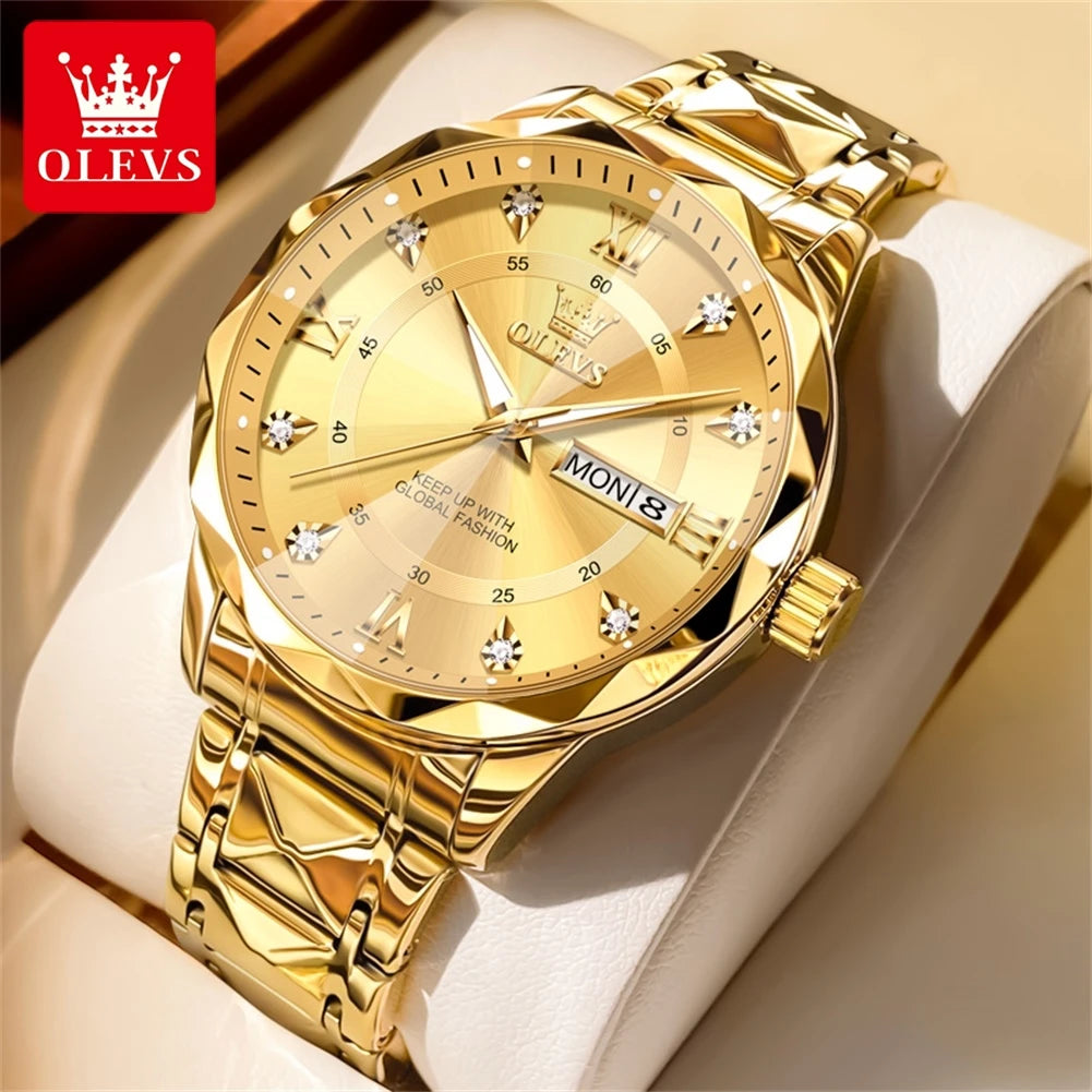 OLEVS High Quality Luxury Quartz Watch for Men New Original Fashion Male Watch Waterproof Calendar Luminous Men's Wrist Watches