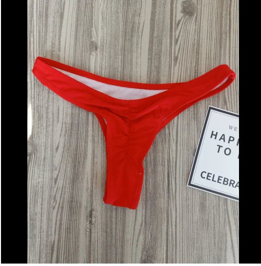 Swimwear Women Briefs Bikini Bottom Side Ties Brazilian Thong Swimsuit Classic Cut Bottoms Biquini Swim Short Ladies Swimsuit