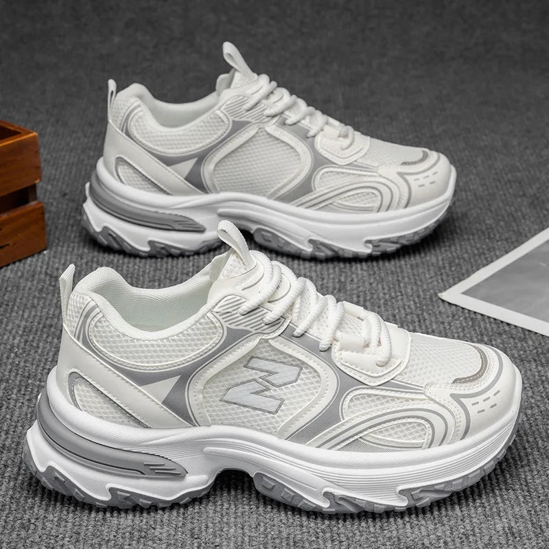 Men's Dad Shoes Breathable Mesh Upper Heightening Thick Bottom Casual Sports Shoes Summer Autumn Winter Spring Seasonal Wear