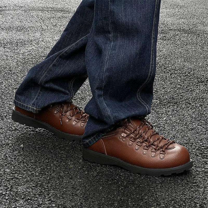 High Quality Leather Shoes for Men Fad Designer Business Party Casual Mens Shoes Trend Platform Sneakers for Mens Zapatos Hombre