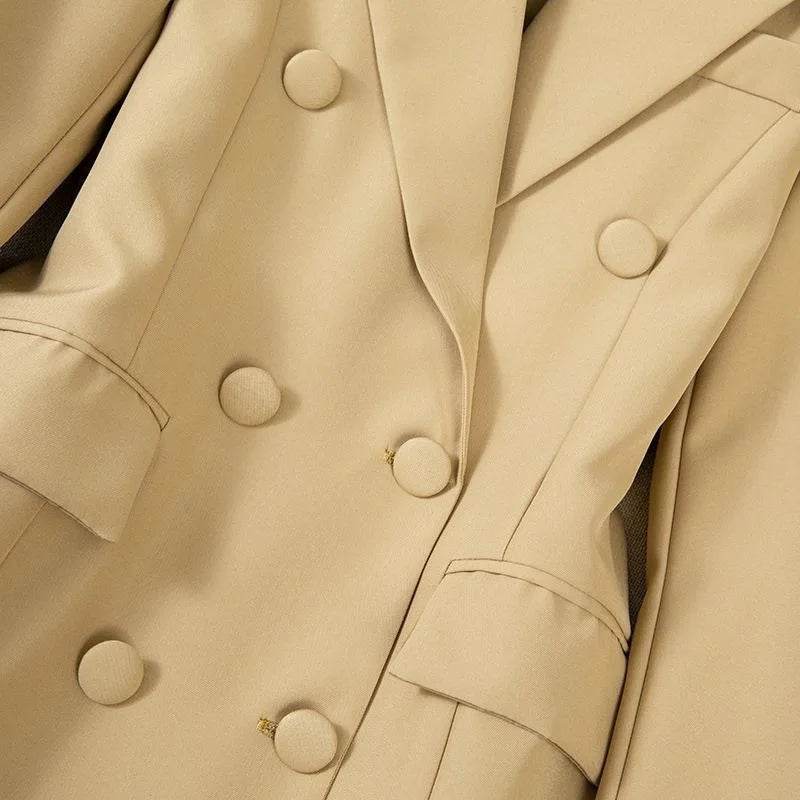 Casual Essential for Daily Commute and Office Wear Blazers Elegant 2026 New in Spring Arrival Double-Row Buttoned Business Coat