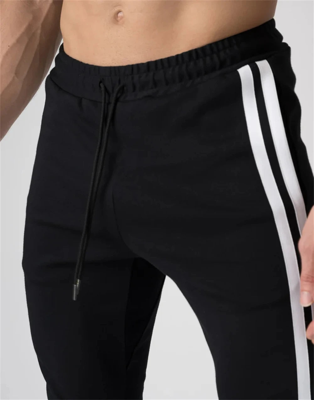 Corons 2024 Mens Joggers Side Stripe Sweatpants Man Gym Workout Fitness Cotton Trousers Male Casual Fashion Skinny Pants
