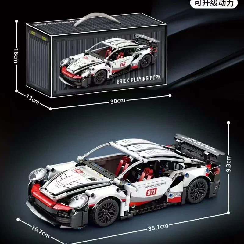 Hot Technical Building Blocks Car Racing Sport Speed Vehicle Model City Mechanical Super Bricks Puzzle Toys Adult Gift