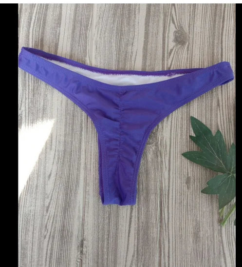 Swimwear Women Briefs Bikini Bottom Side Ties Brazilian Thong Swimsuit Classic Cut Bottoms Biquini Swim Short Ladies Swimsuit