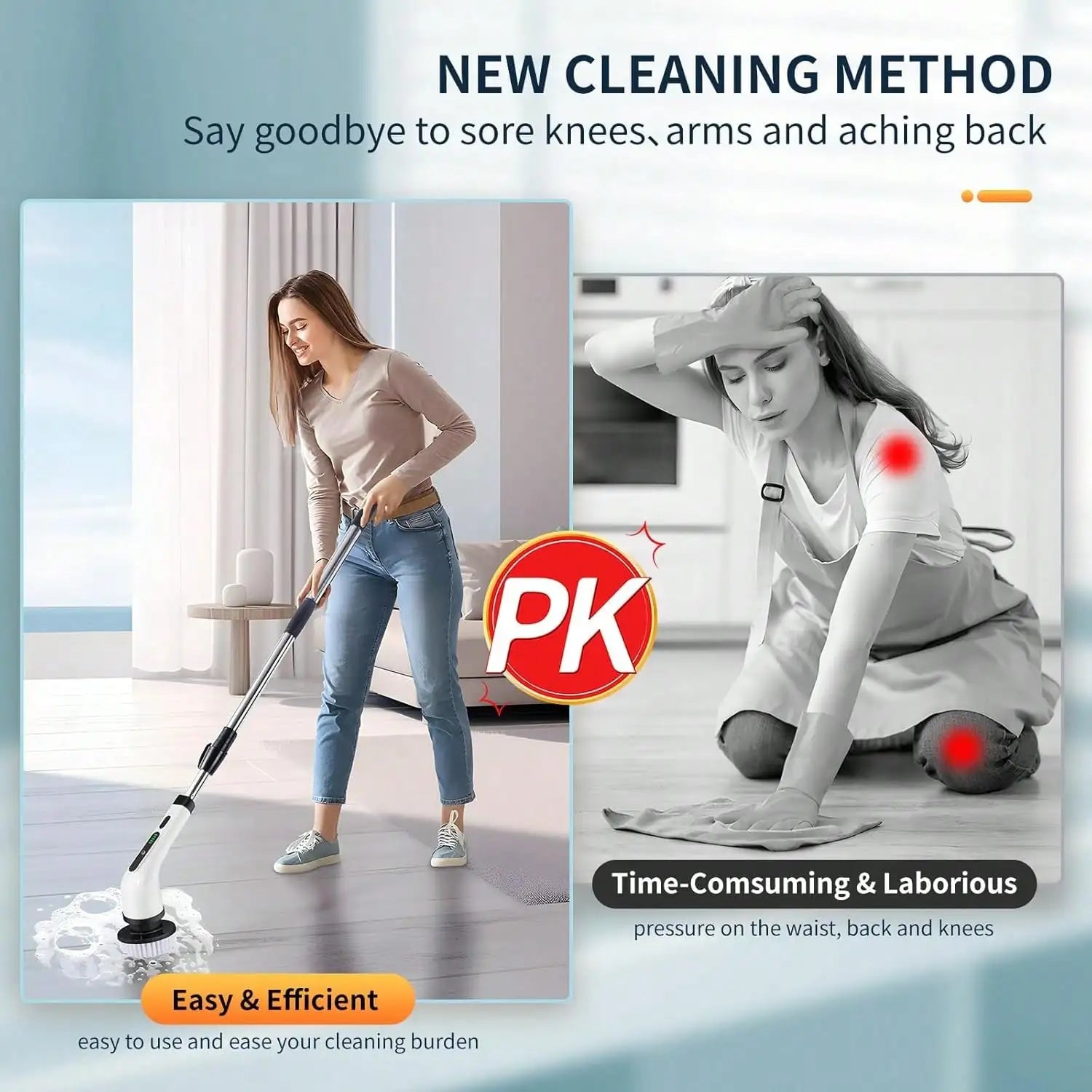 9-in-1 Electric Cleaning Brush Electric Spin Cleaning Scrubber Electric Cleaning Tools Parlour Kitchen Bathroom Cleaning Gadgets
