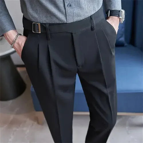 Yellow Men's Suit Pants, Fashion Slim Dress Trousers ,White Black Blue Green Pantalones Hombre Fall/Winter Male Pant, 2025 New
