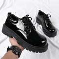 2026 Men's Shoe Fashion Patent Leather Derby Shoes Exquisite Business Dress Shoes for Man Designer Platform Shoes Zapatos Hombre
