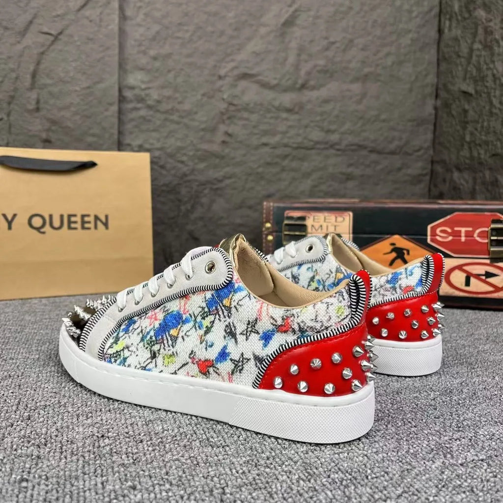 rivets glitter hip-hop casual shoes men skateboard sneakers shoes for man Street Dance sequin bling bling young people footwear