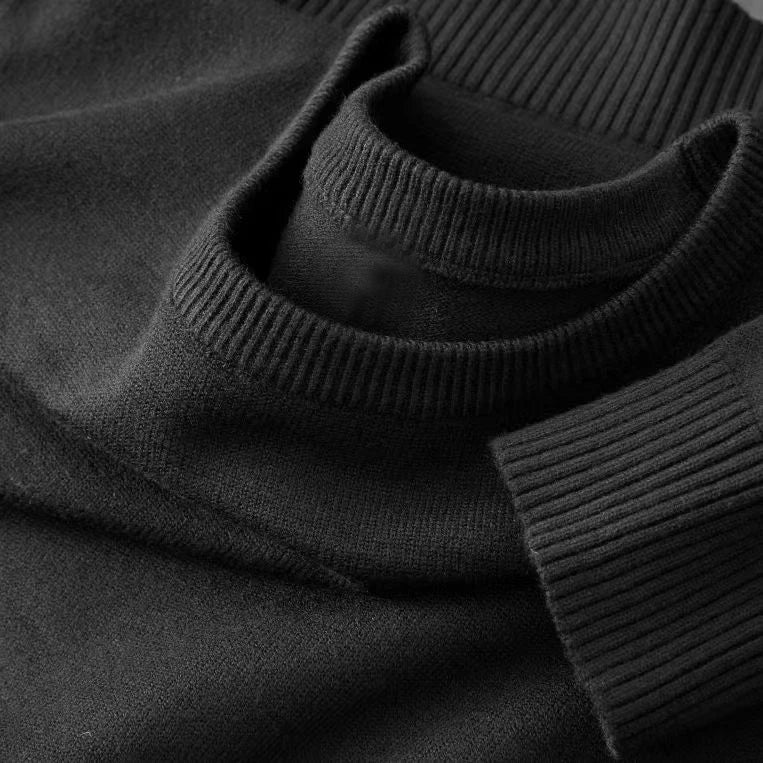 Men's Long Sleeve Knit Pullover Sweater Classic Crewneck Sweater Soft Casual Sweaters Lightweight Solid Color Sweater Men