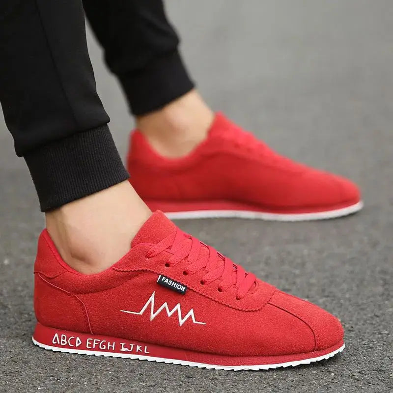 2026 Fashion Red Men's Summer Low Sneakers Canvas Comfortable Flat Vulcanized Breathable Gym Trainers for Men