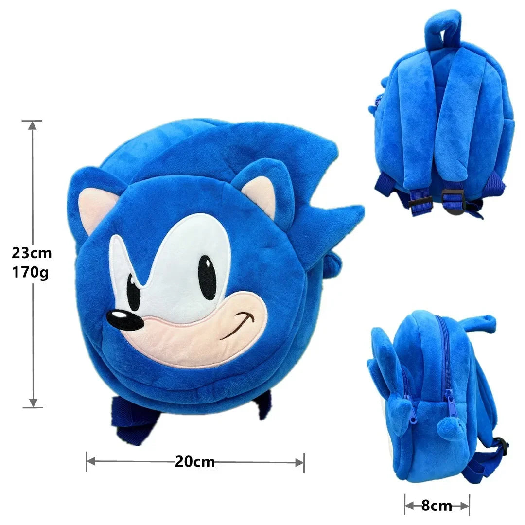 Sonic Plush Backpack Supersonic Mouse Hedgehog Sonic Kid Nak Doll Soft Stuffed Plush Children's Christmas Toys Birthday Gifts