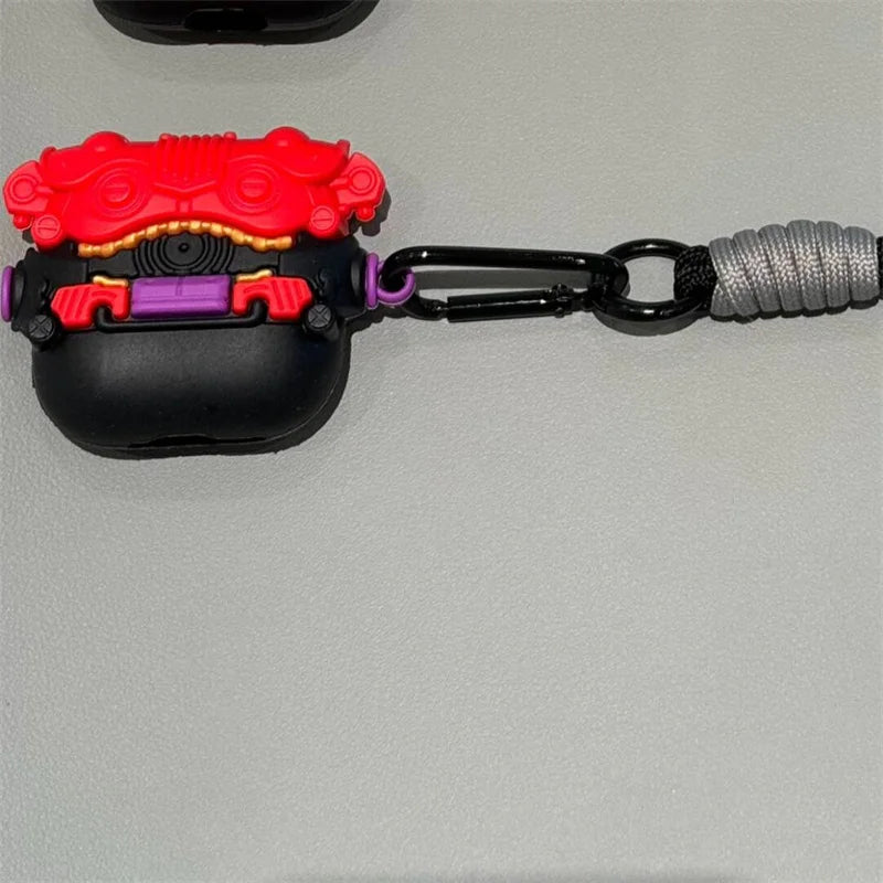 In Stock Luminous Kiva Belt Kamen Rider Earbuds Case Black Neck Strap Anime Merchandise Collection Decoration Model Toy Gifts