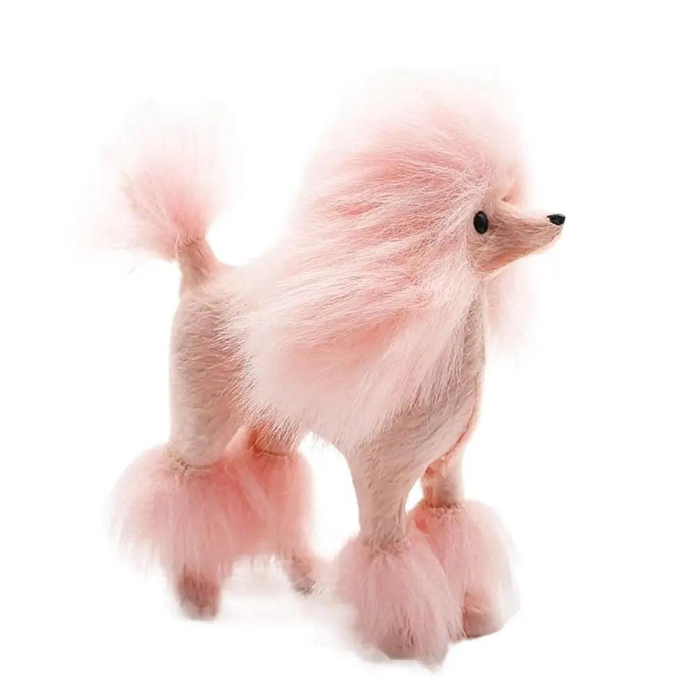 Dog Photography Props Plush Toys Home Decoration Crafts Gift Simulation Dog Poodle Figurines Desk Ornaments Miniature Figurines