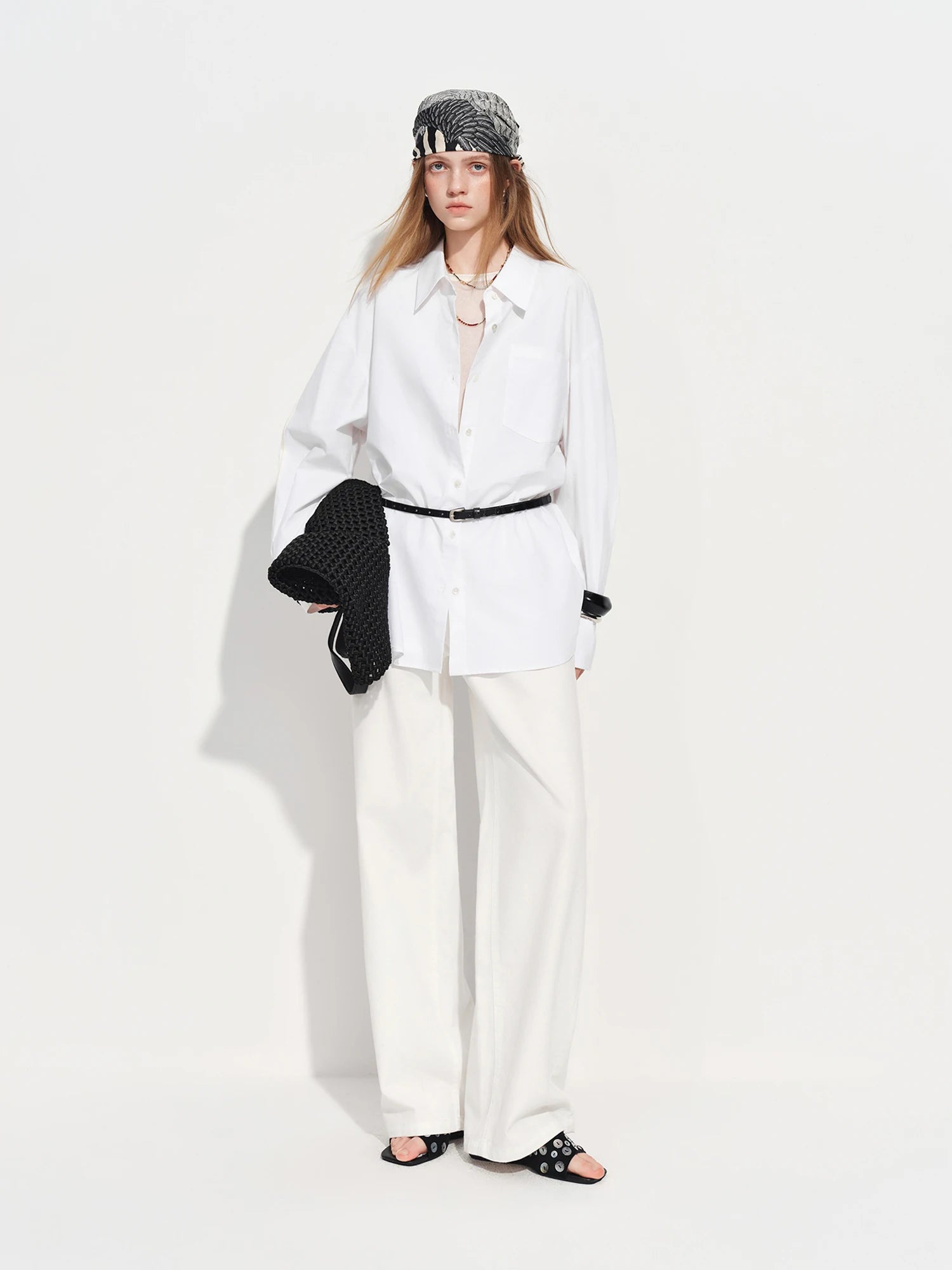 FSLE Commute Versatile Fashionable Slimming Straight Narrow Wide-Leg Jeans for Women Spring 2026 New Arrival High-waisted Pants