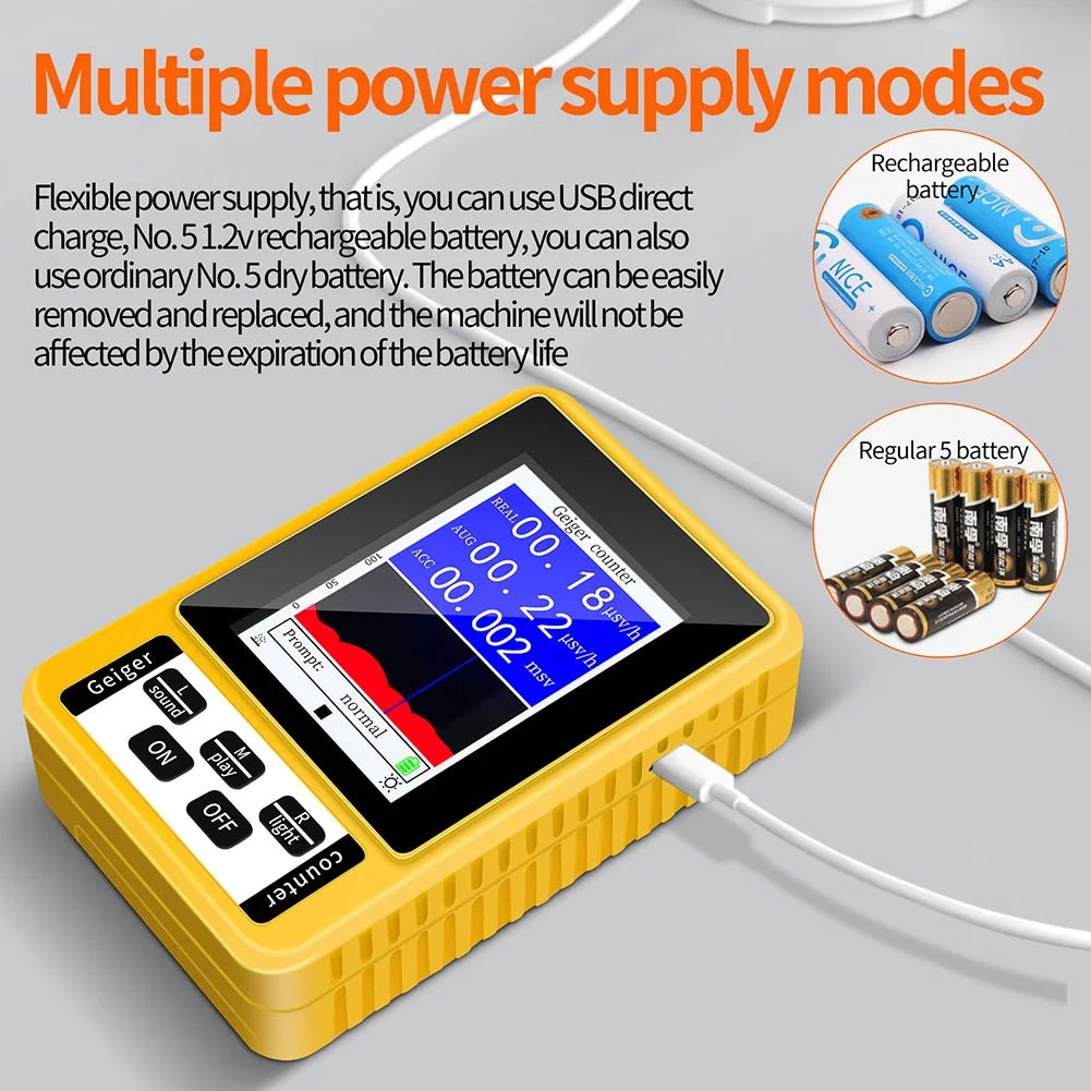 XR3 BR-9C Digital Nuclear Radiation Detector Electromagnetic Radiation Test Accessories X-ray Gamma Beta Radiation Detector