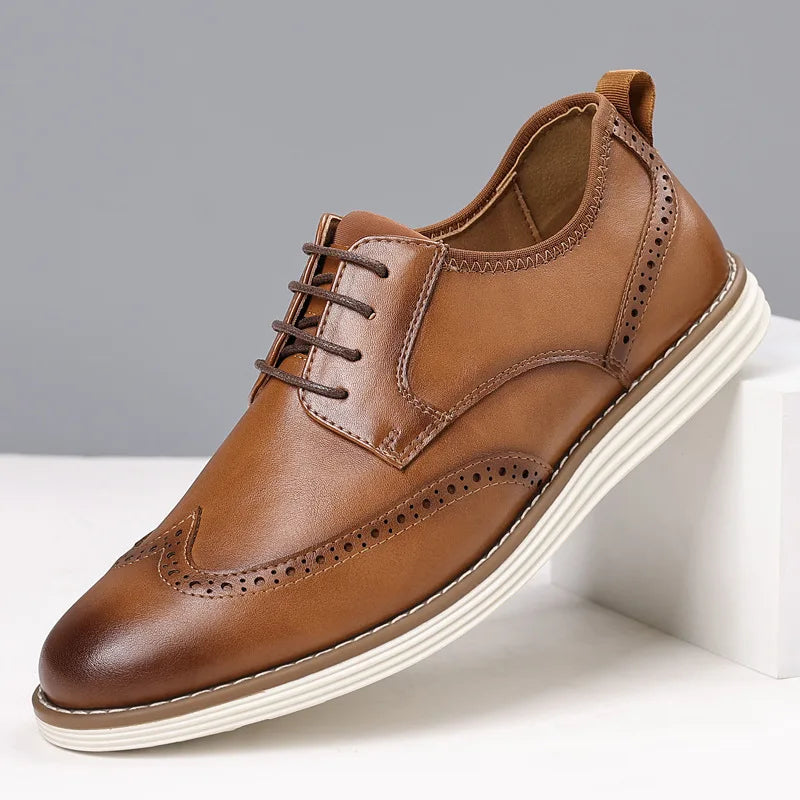 2025 new Fashionable versatile Men Shoes Dress Shoes Spring British Casual Business flats Casual comfortable Shoes
