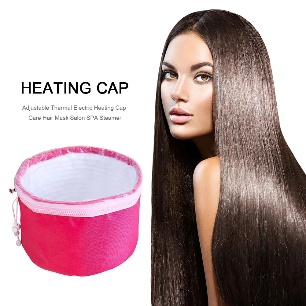 220V Beauty Steamer Nourishing Hat with Intelligent Protection Hair Steamer Cap Thermal Cap for Hair Spa Home Use Gift for Women