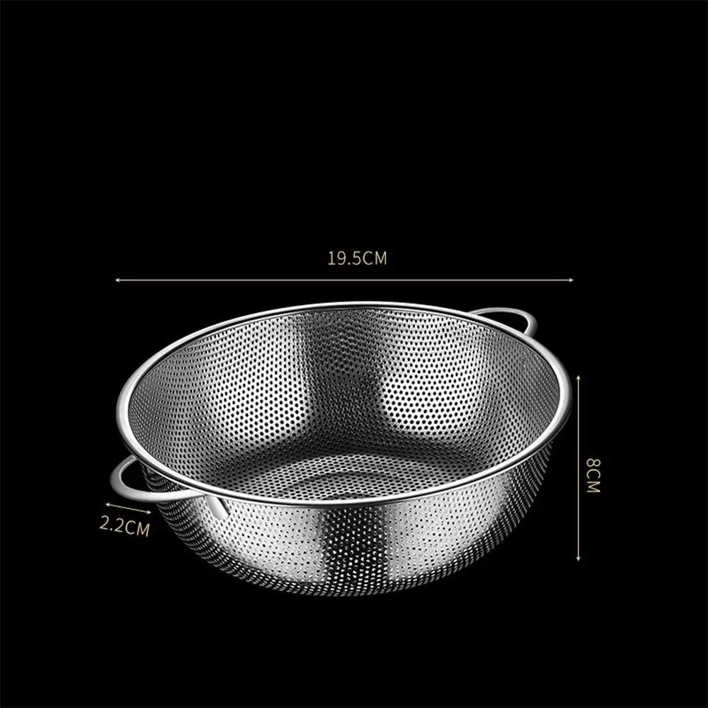 Mesh Strainer Colander Vegetables Fruit Washing Basket Sieve Bowl Spaghetti Colander Practical Draining Drainer Cleaner for Home