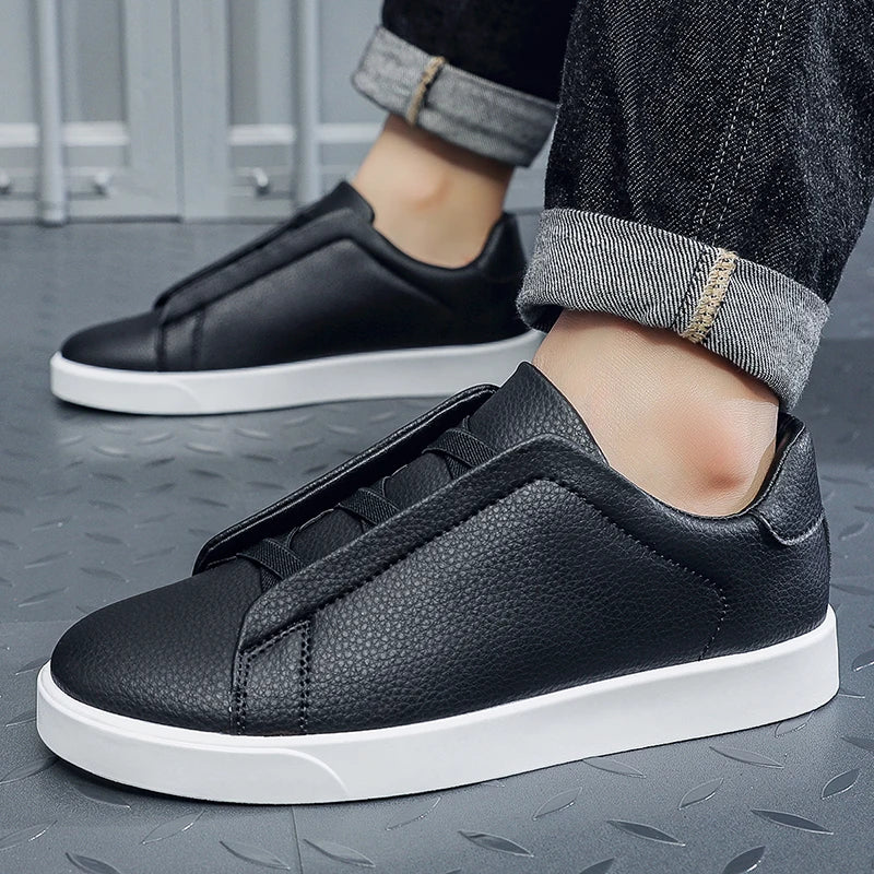 VIPOL Men's casual shoes with laces, low-top, breathable, fashionable, versatile, casual men's shoes, low-top shoes