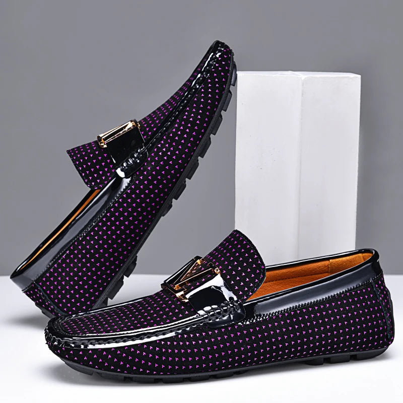 YRZL Mens Slip On Shoes 2025 Leather Loafers Men Casual Breathable Comfortable Lightweight Anti-Slip Driving Shoes For Men