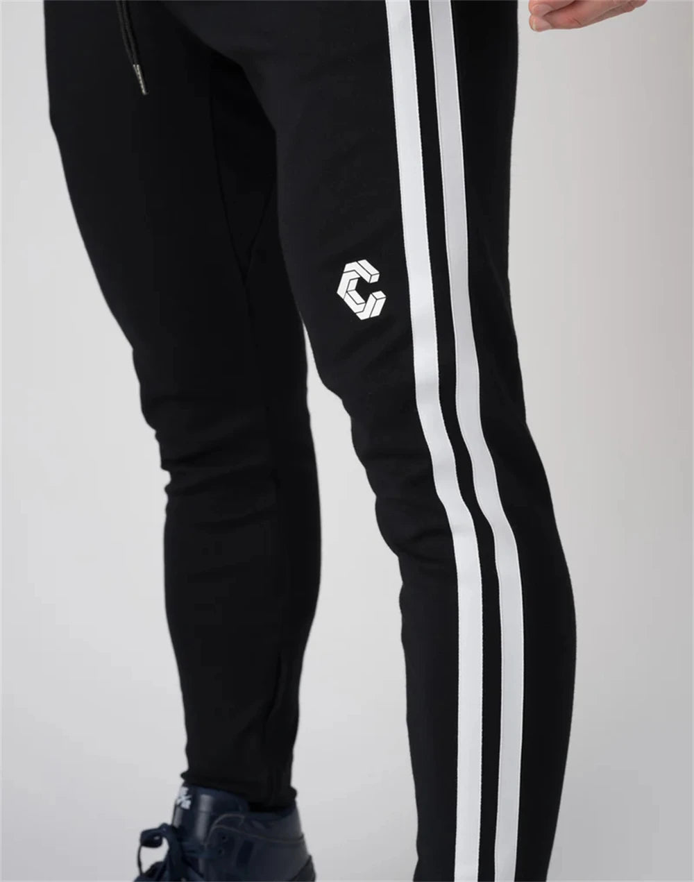 Corons 2024 Mens Joggers Side Stripe Sweatpants Man Gym Workout Fitness Cotton Trousers Male Casual Fashion Skinny Pants