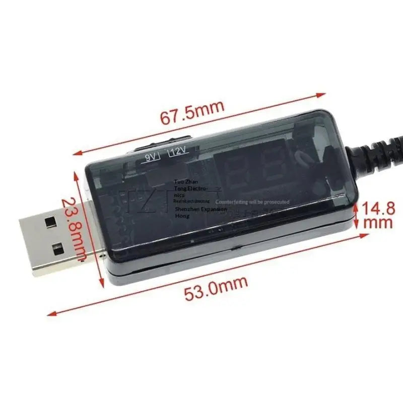 USB Boost Converter DC 5V To 9V 12V USB Step-up Converter Cable + 3.5x1.35mm Connecter For Power Supply/Charger/Power Converter