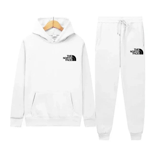 Autumn and winter printed men's and women's fashionable casual sportswear outdoor fitness jogging set hooded sportswear pants