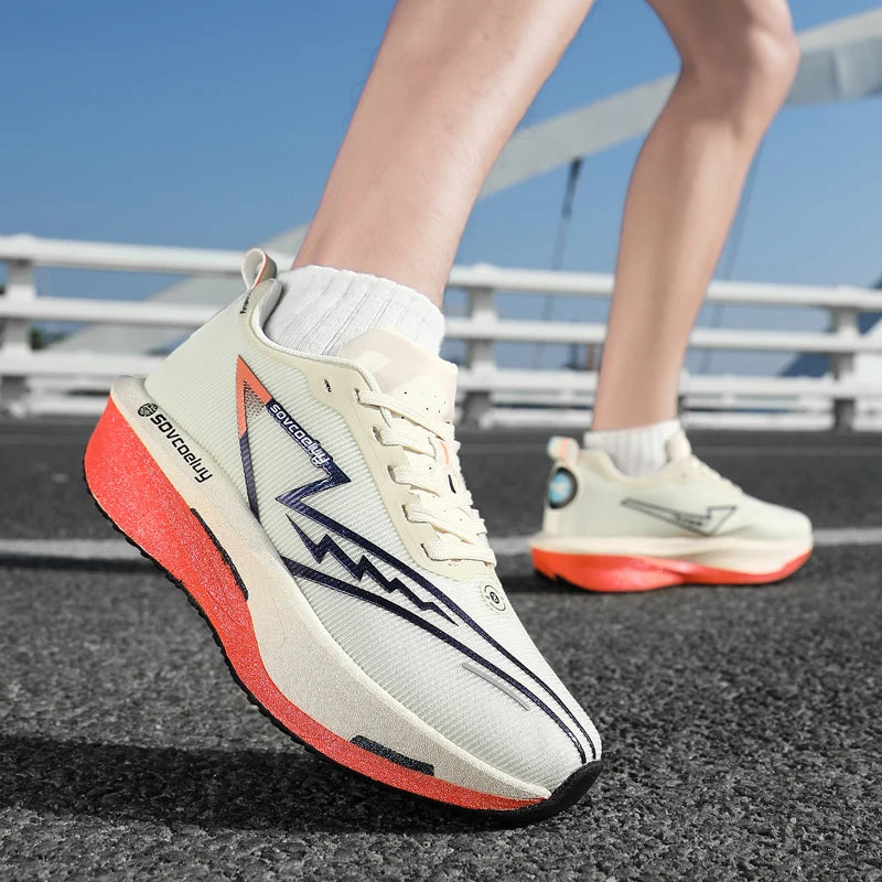 Running Shoes Carbon Board Speciality Marathon Men Sports Breathable Lightweight Women's Comfortable Athletic Nonskid Sneakers
