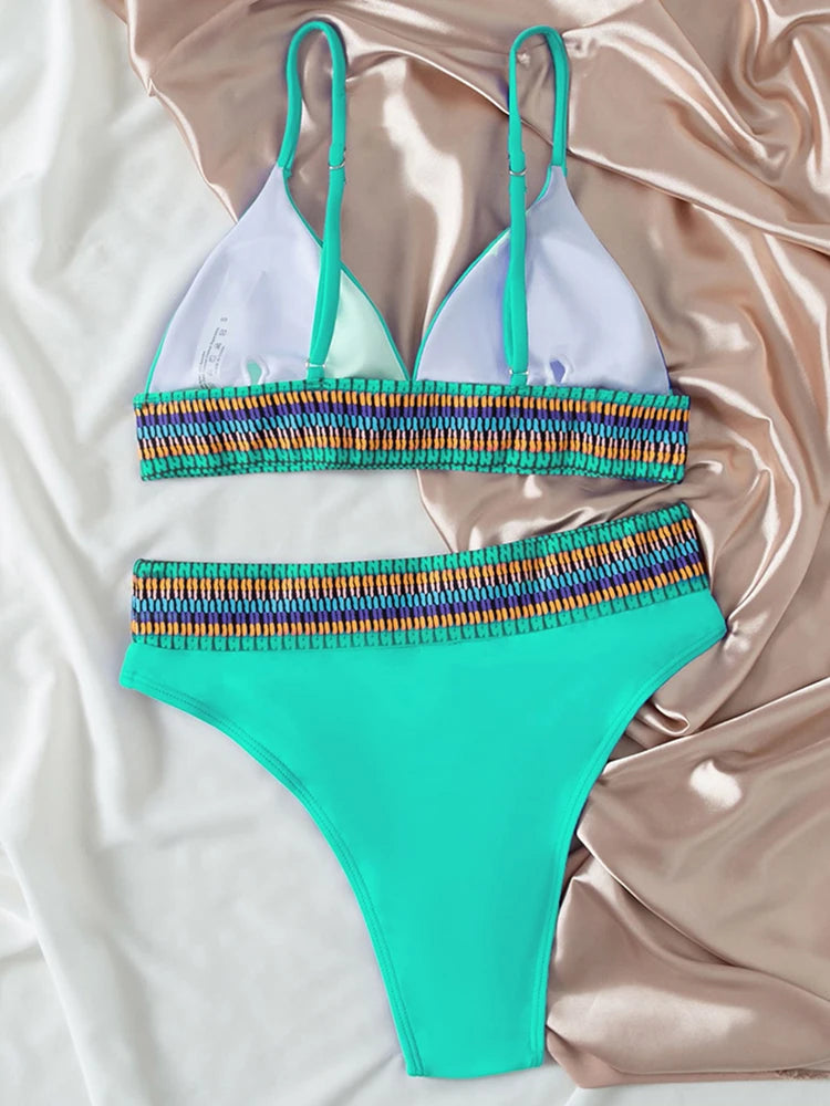 Sexy Bikini 2026 Women Swimwear High Waist Swimsuit Brazilian Bikinis Set 2 Pieces Women Bathing Suit Swim for Summer Beach Wear