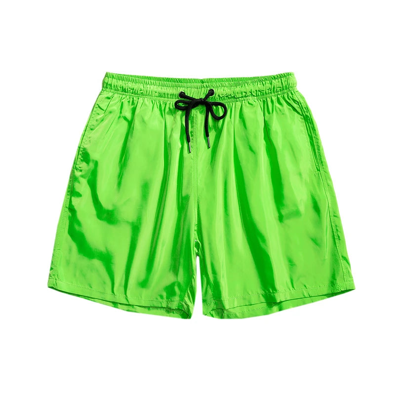 2023 Summer Men's Shorts Candy Colored Panties Beachwear Sports Fitness Pants Thin Quick Drying Casual Pants
