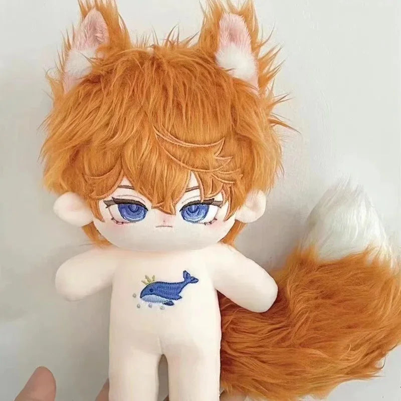 20cm Cute Cotton Doll Toys Stuffed Genshin Impact Tartaglia Ajax Tail Idol Doll for Friends Adults Collectible Dress-up Dolls