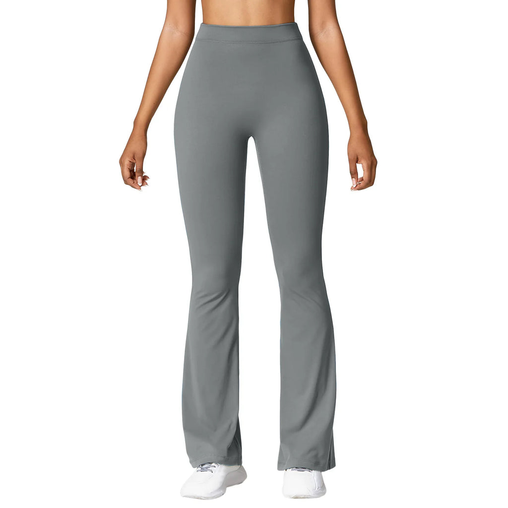Fashion Micro Horn Leggings Women V-back Waist Sports Pants High Waist Push Up Butt Gym Pants Solid Slim Casual Leggings