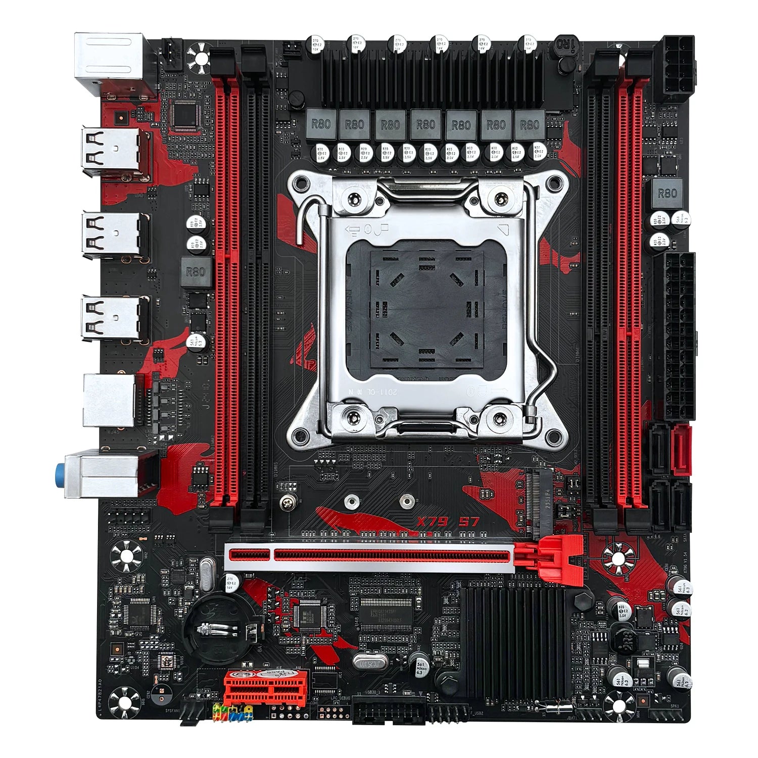 MACHINIST X79 S7 Motherboard Support Intel Xeon E5 v1&v2 LGA 2011 CPU Processor DDR3 REG ECC RAM Dual channel Mainboard