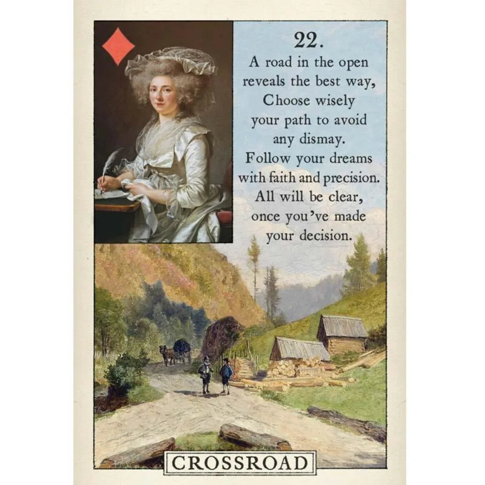 11*6.5cm English Version Blue Bird Lenormand Oracle Cards Laser Card