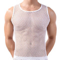 Men Vest Undershirt Gay clothing Nylon Mesh Shirt See Through Sheer Long Sleeves T Shirts Sexy Transparent Shirt Underwear