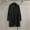 HKSH Spring Summer Men's Tide Dark Trench Hooded Windbreaker Casual Thin Zipper Loose Side Sewn Pockets Solid Color Coats HK2043