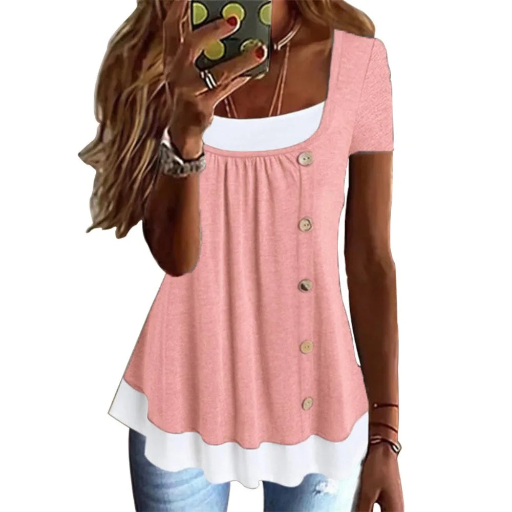 Summer Casual Vintage Clothes Streetwear Tshirt Elegant Shirts for Women Clothing Y2k Top Harajuku Tees T-Shirts Fashion