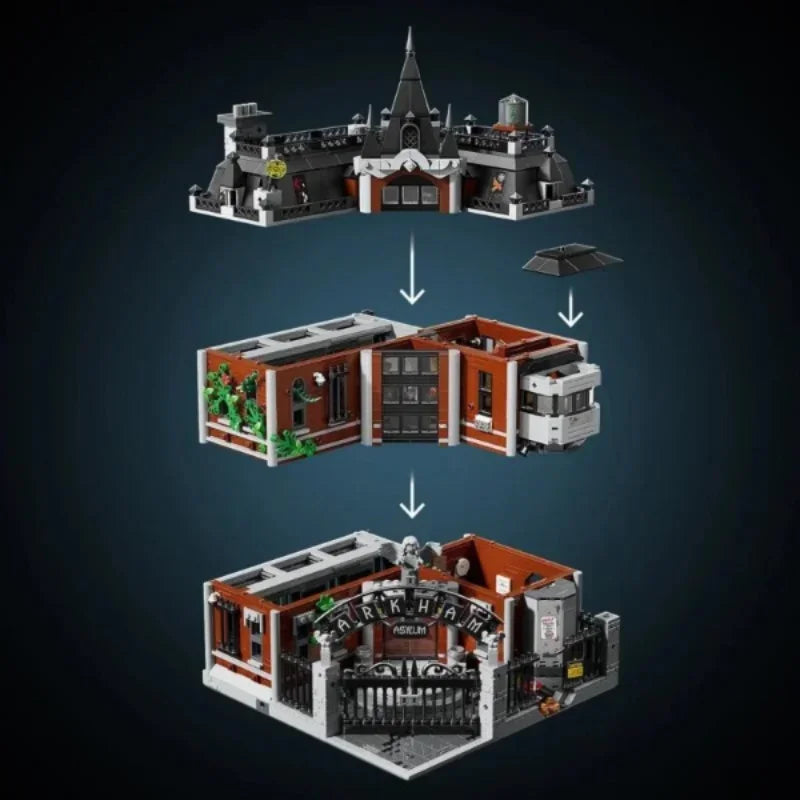 2026 NEW 76300 Arkham Asylum building model, suitable as a birthday gift, collection item or decorative piece for adults.