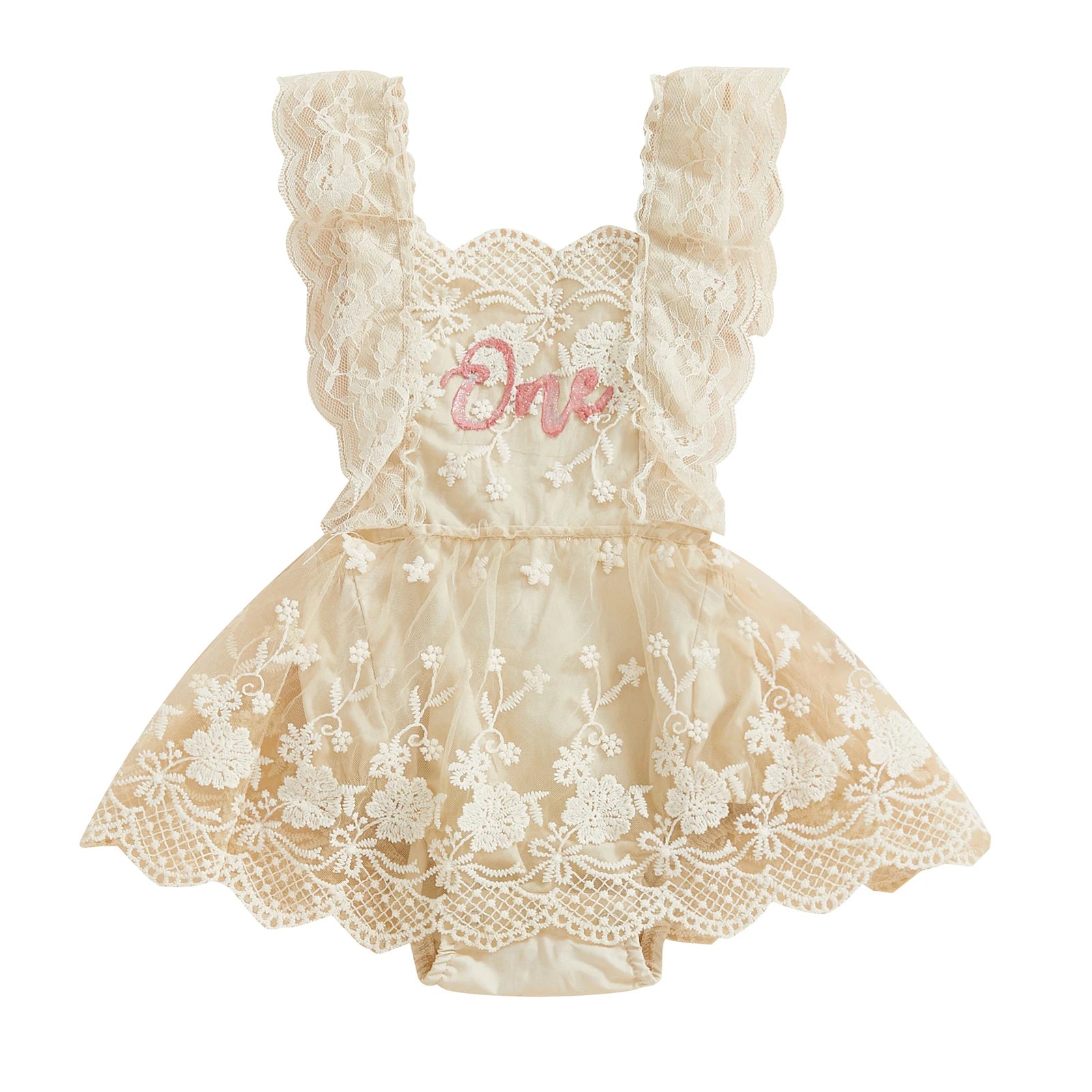 Fashion Spring Newborn Baby Girls Summer Romper Dress Sleeveless Strawberry Embroidery Lace Tulle Patchwork Romper Jumpsuit