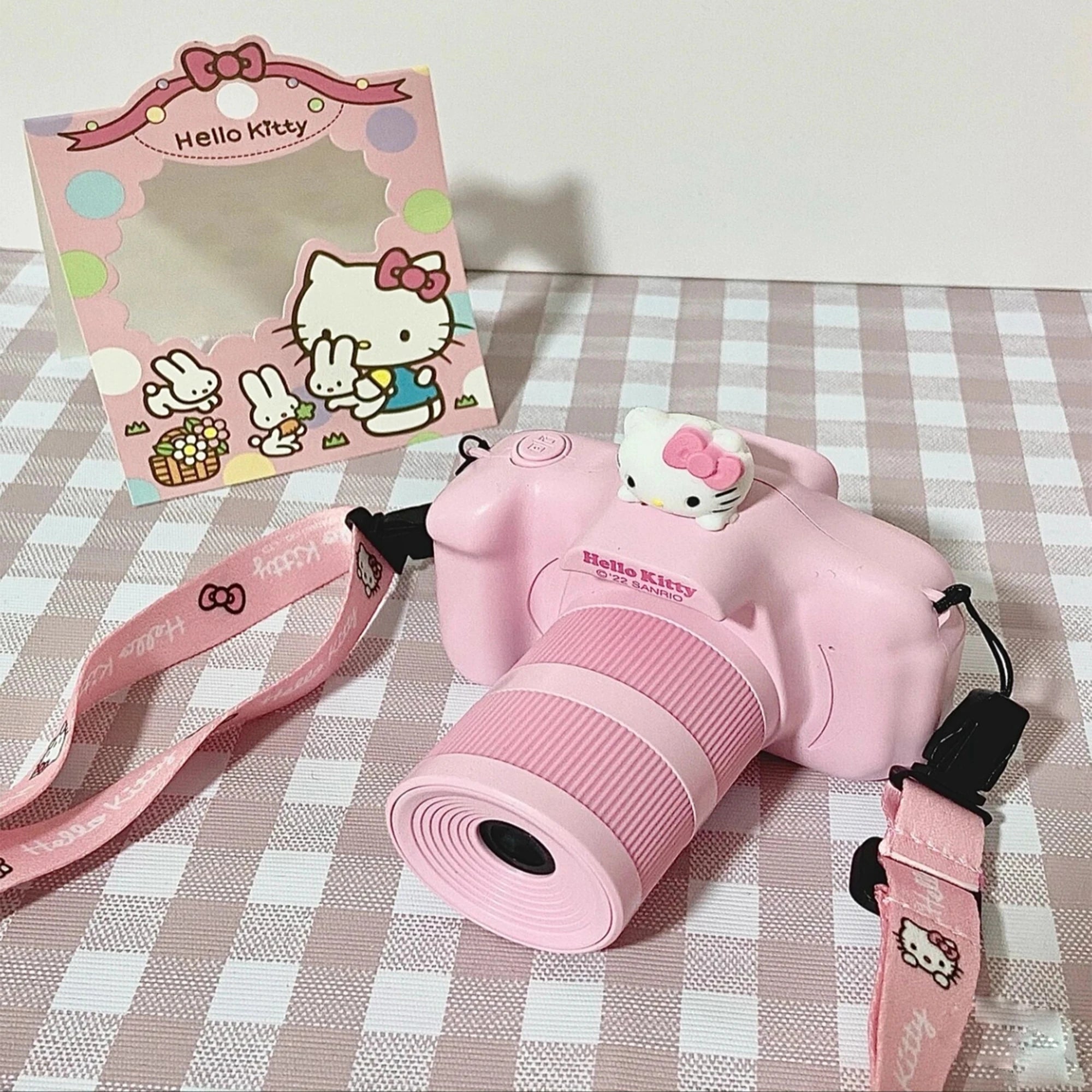 Sanrio HelloKitty Digital Camera Front And Back HD Dual Camera Cartoon Game Function DV Recording 1080P Can Insert TF Card
