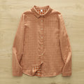 2026 Plus size women clothes mori girl spring summer fresh design pink orange blue check blouses women's plaid shirts