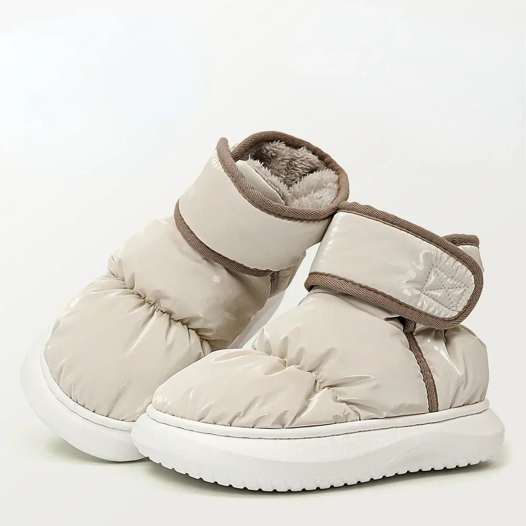Winter Warm Thicken Plush Waterproof Snow Boots Women Non Slip Thick Bottom Cotton Padded Ankle Boots Outdoor Woman Shoes 2024