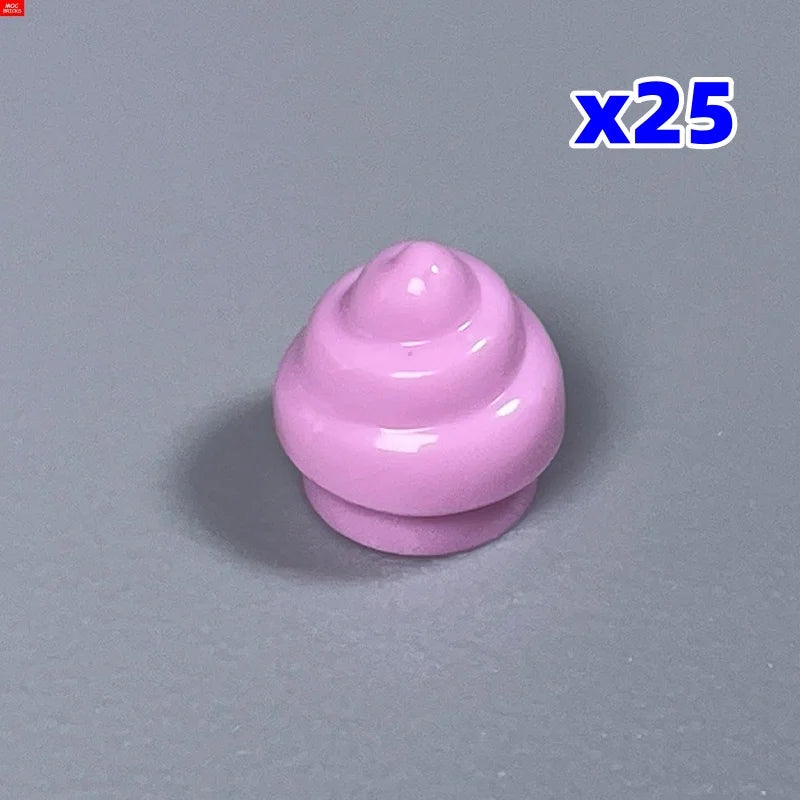 MOC Bricks Sugar Ice Cream Sweet Italian Food Dessert City Street Educational DIY Building Blocks Children's Toys Plastic Dolls