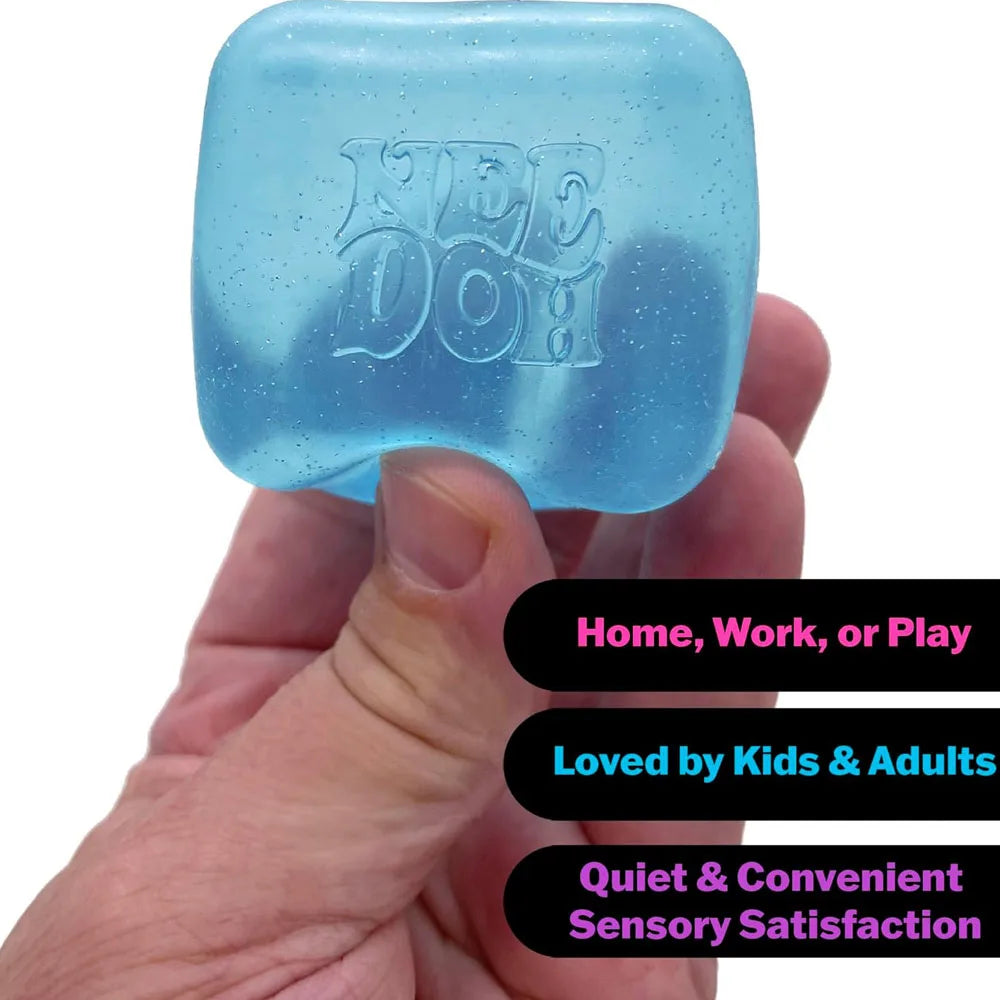 Schylling Needoh Nice Cube Sensory Fidget Cube Stress Relief Anxiety Sensory Tool for Focus ADHD & Calming Office Desk Gadget