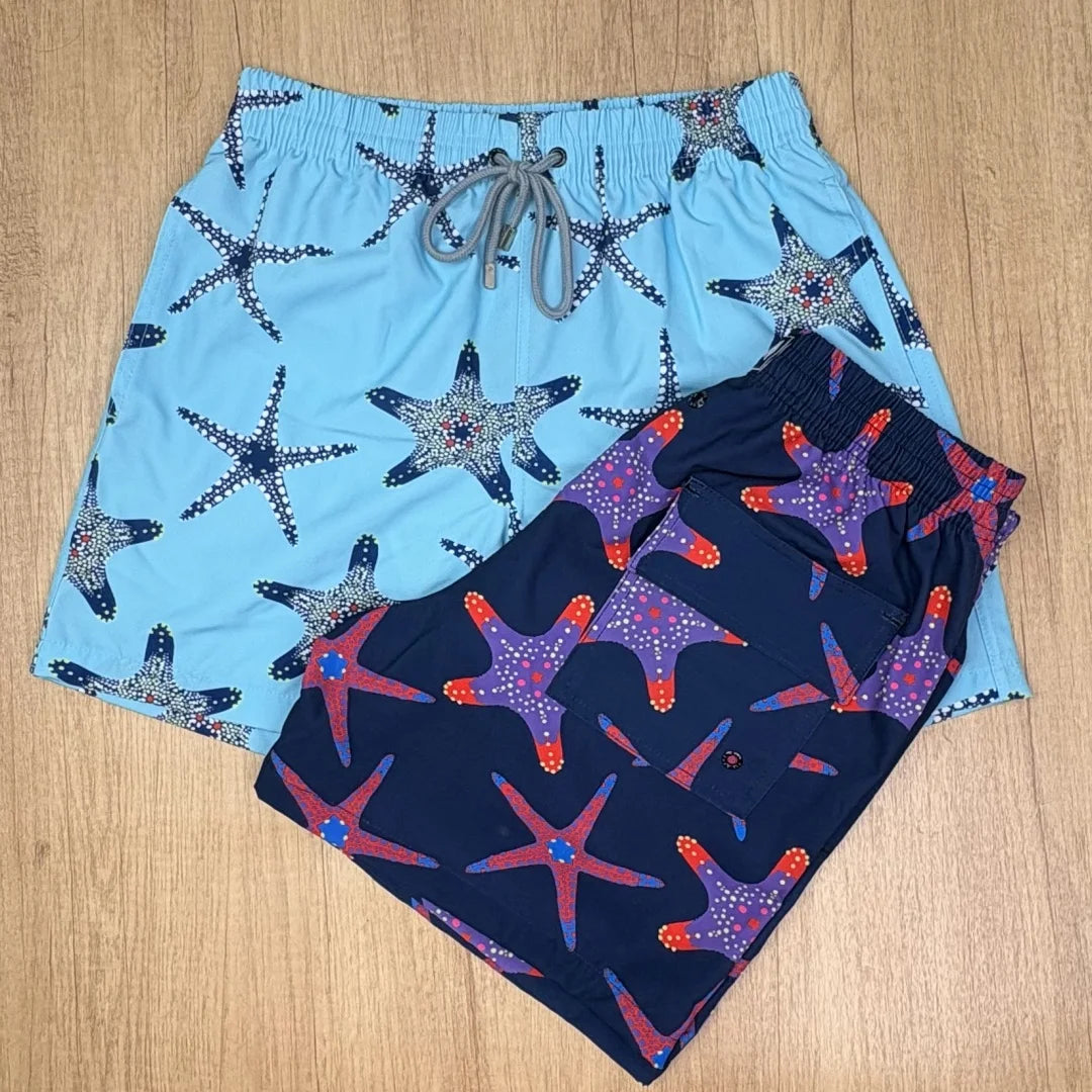 High quality New Summer Men Beach Board Shorts TORTUES HYPNOTIQUES Printed Swimwear Swim Party Bath Surf Bermudas Brand Pants