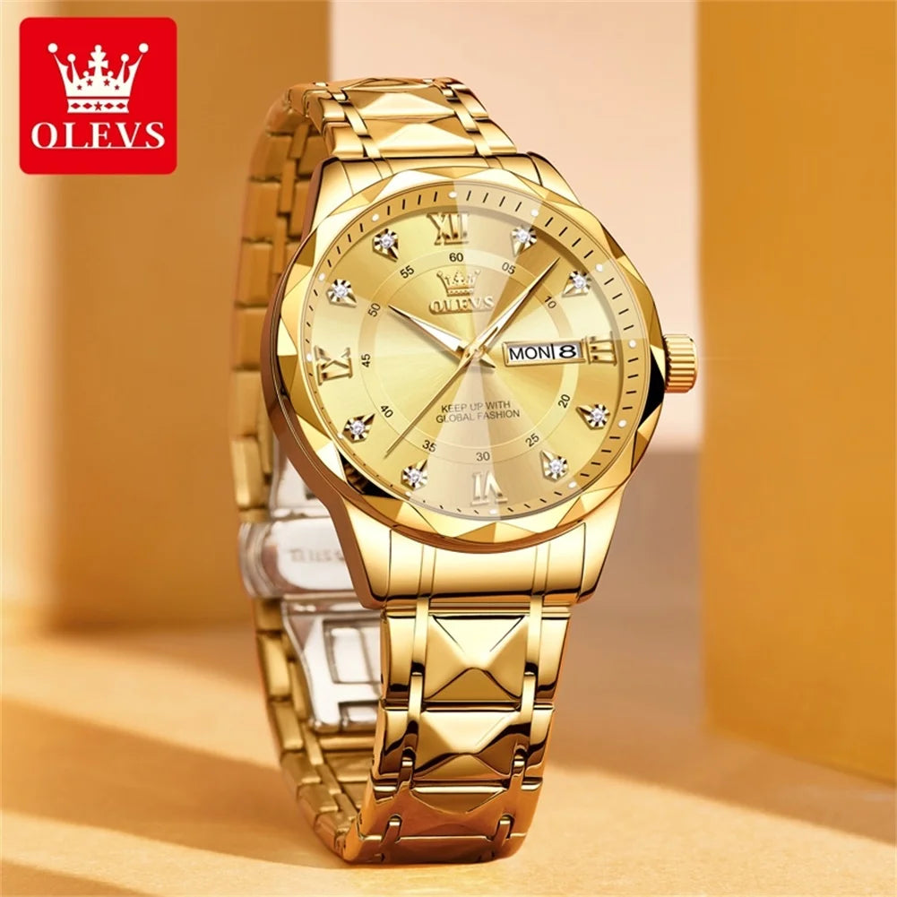 OLEVS High Quality Luxury Quartz Watch for Men New Original Fashion Male Watch Waterproof Calendar Luminous Men's Wrist Watches