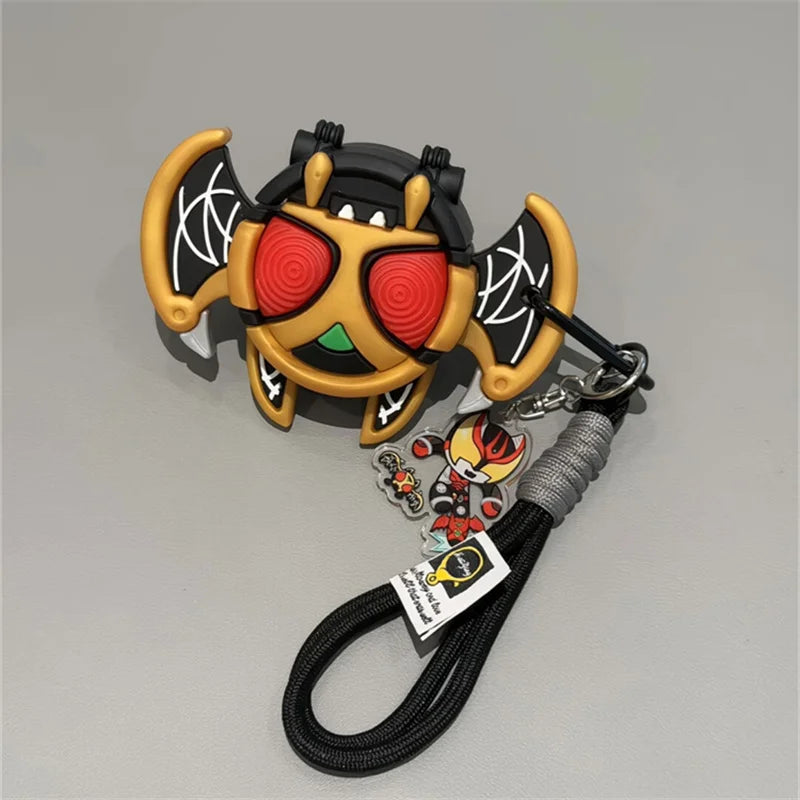 In Stock Luminous Kiva Belt Kamen Rider Earbuds Case Black Neck Strap Anime Merchandise Collection Decoration Model Toy Gifts