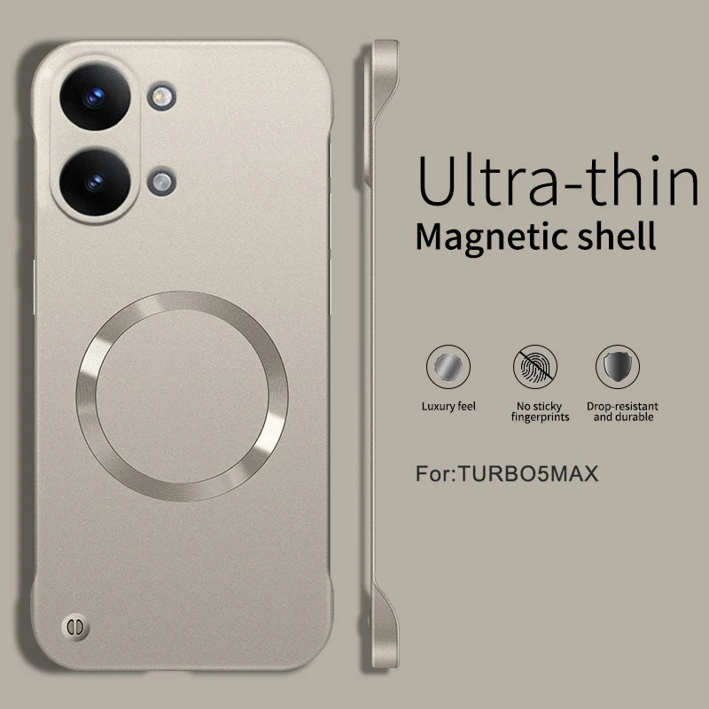 For POCO X8 pro/X8 pro Max Case Luxury Frameless Metal Magnetic PC Cover For POCO X8 PRO MAX Shockproof Bumper Funda