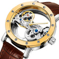2024 Top Brand Luxury Steel Skeleton Tourbillon Automatic Watch Men Leather Mechanical Waterproof Luminous Elegant Wrist Clock