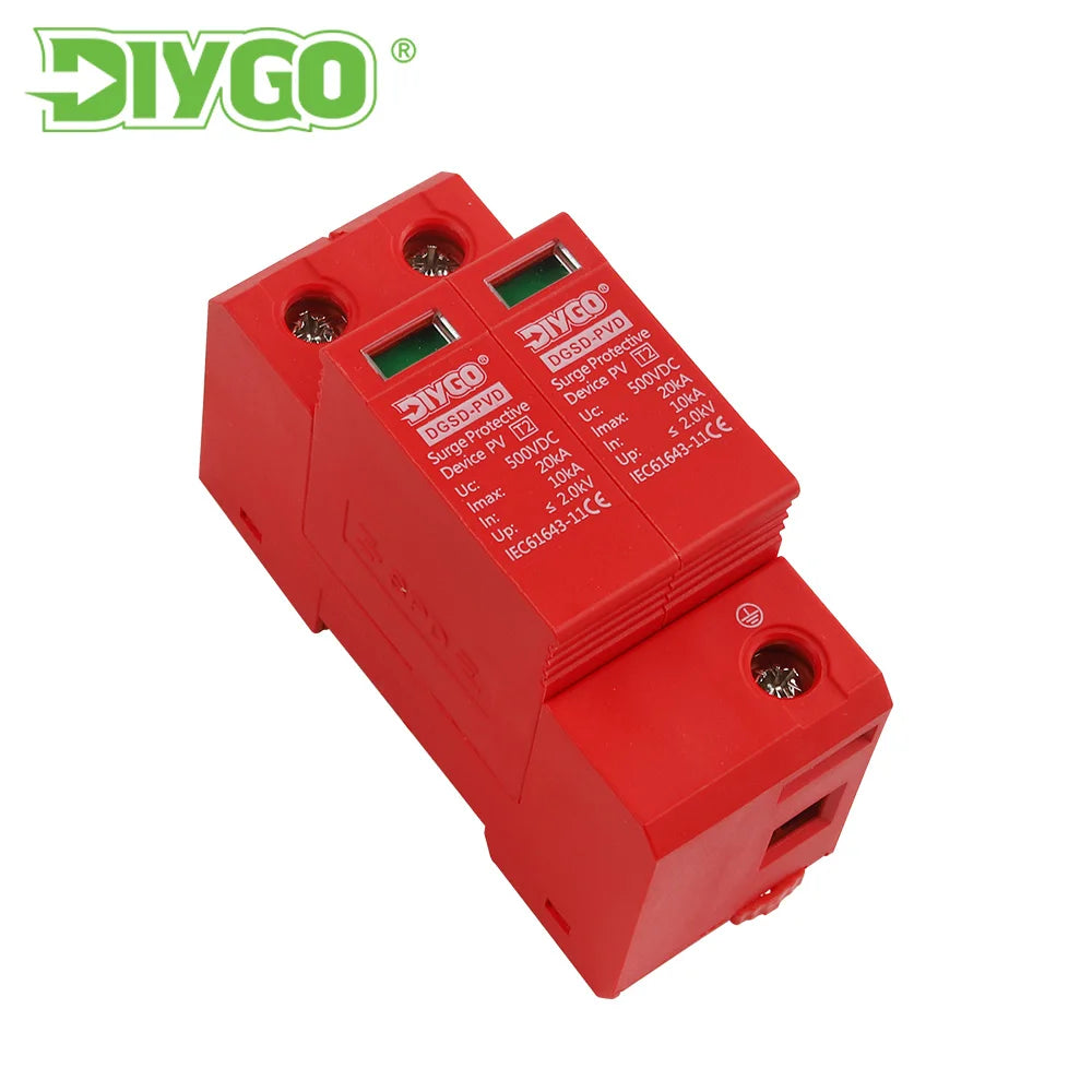 DC SPD Surge Protector Device lightning 20ka 40ka 60ka 2P 500V 600V 800V 1000V for Pv Solar System Low-voltage Arrester Device
